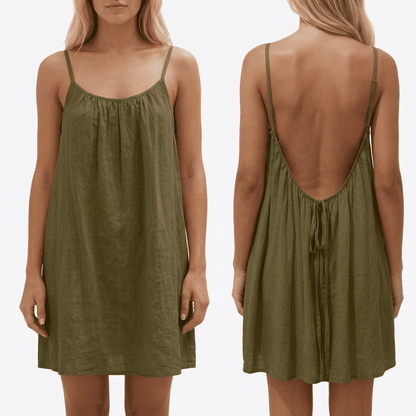 Robe courte à bretelles