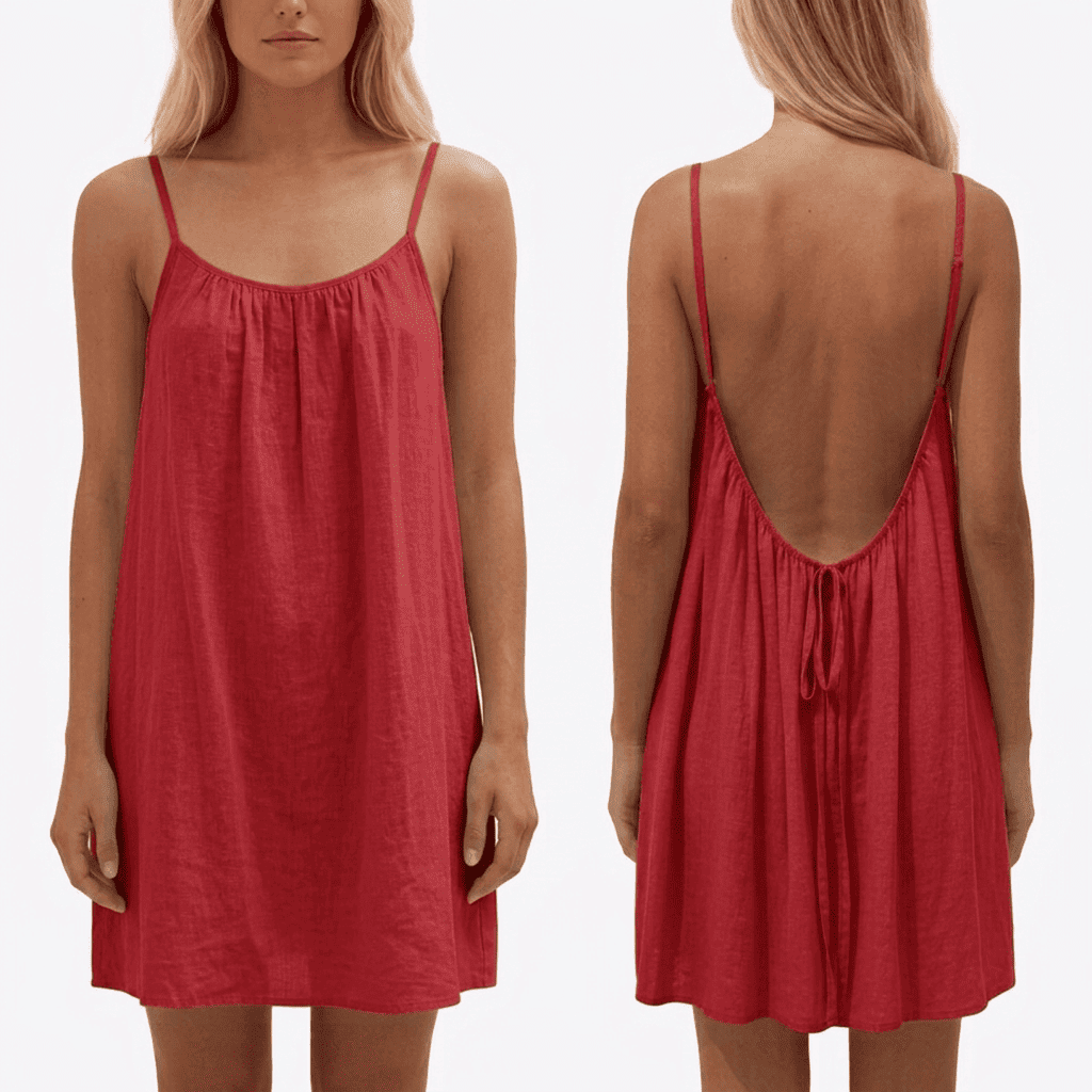 Robe courte à bretelles