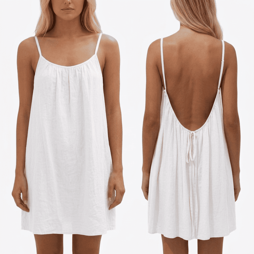 Robe courte à bretelles